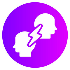 conflict resolution gradient icon