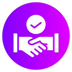 Cooperation gradient icon