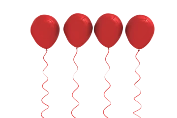 Foto op Plexiglas red  balloons © vectorfusionart