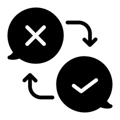 decision making glyph icon