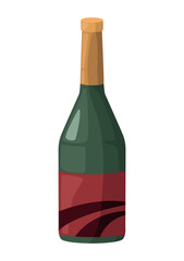 wine drink in green bottle