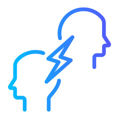 conflict resolution gradient icon