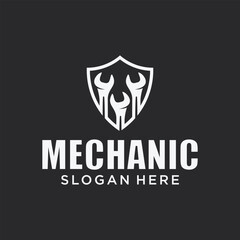 Fototapeta premium Mechanical technology logo, gear and piston combination logo symbol. engine parts