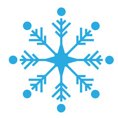 Delicate digital blue snowflake design