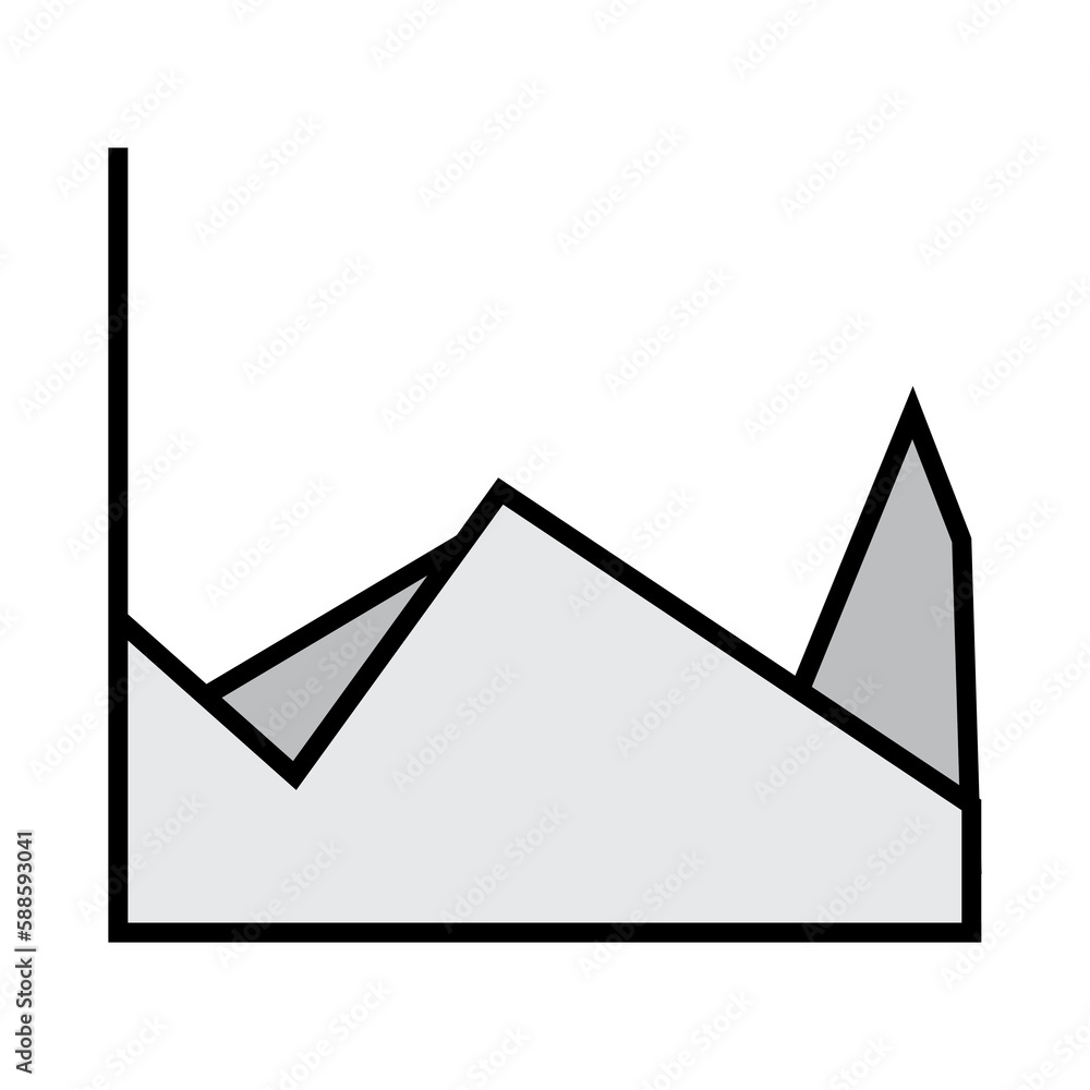 Canvas Prints line graph against white background