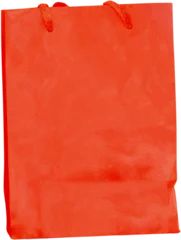 Wandcirkels aluminium Close up of red paper bag © vectorfusionart