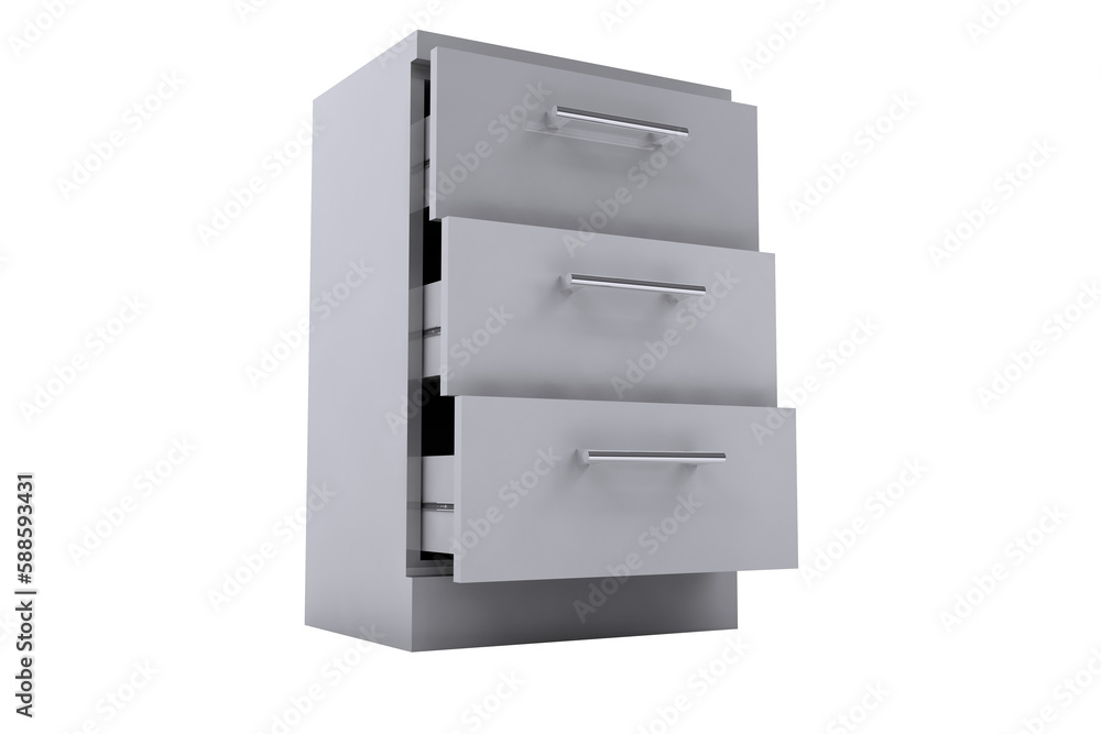 Poster composite image of open storage compartments