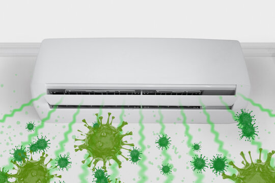 A dirty, clogged air conditioner filter releases dust and harmful bacteria into the room.