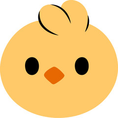 Easter Day Chicken Hand Drawn Flat Illustration