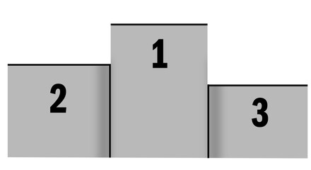 Graphic image of podium on white background