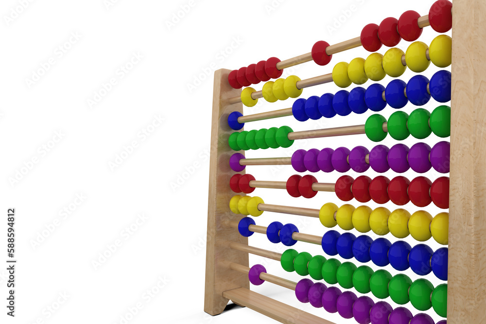 Poster computer generated image of toy abacus