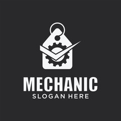 Auto parts discount logo, mechanic logo, spare parts combination logo, auto parts logo.
