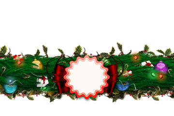 Fir branch christmas decoration garland 