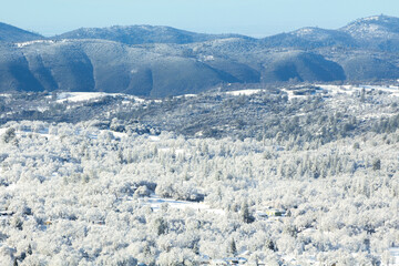 snowy mountains