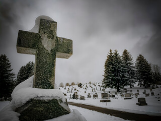cross in cemetery