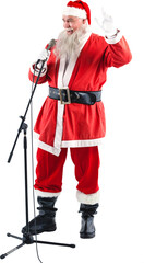 Santa Claus singing Christmas songs