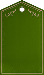 Elegant green and gold tag
