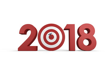 Digital composite of red number with sports target