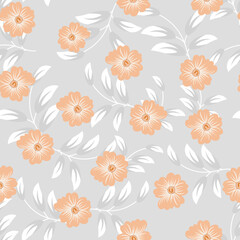 seamless vector flower design pattern on background
