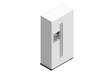 High angle view of white refrigerator