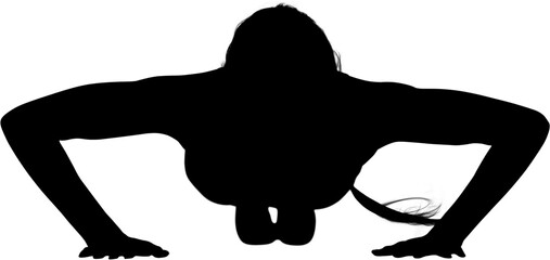 Female athlete doing push-ups 