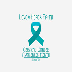 January is a cervical cancer awareness month. Healthcare, medicine and early prevention concept.