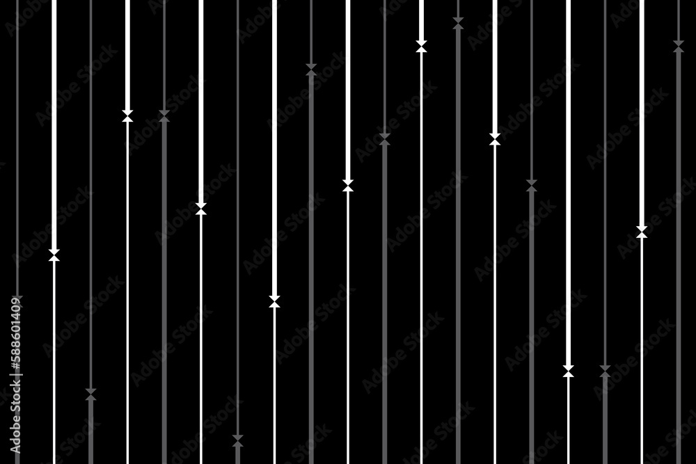 Poster vertical of stripe pattern. design of random lines and triangle shape black and white colors. design