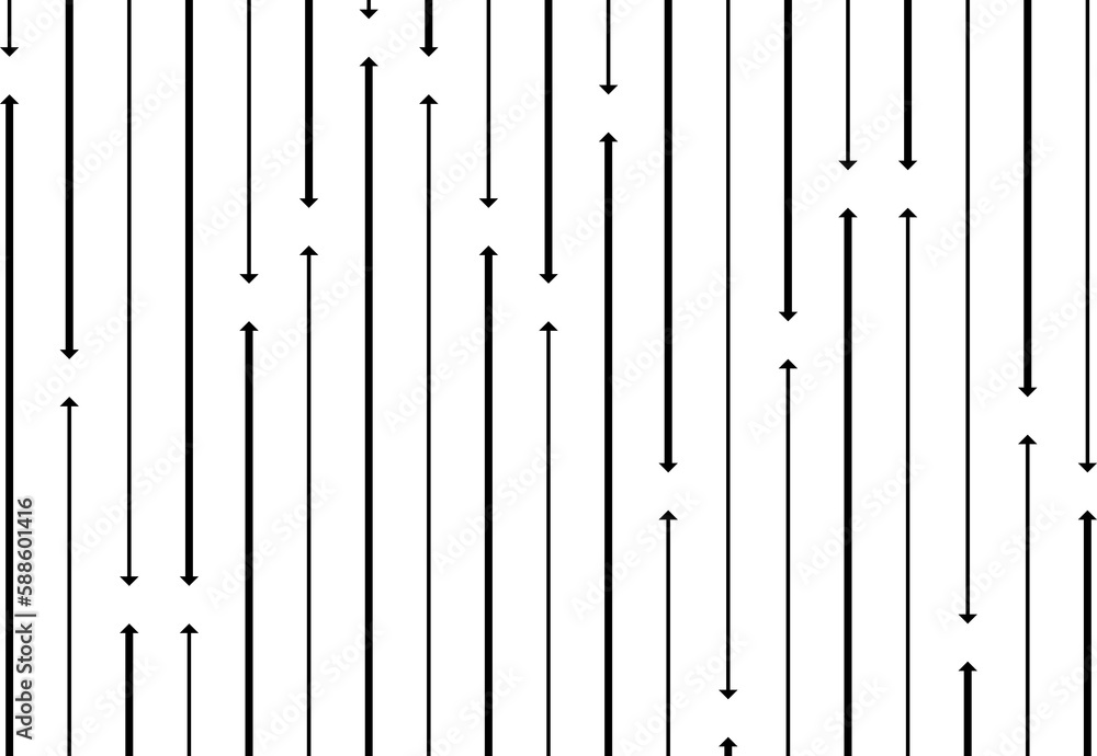 Poster vertical of stripe pattern. design of random lines and triangle shape black and white colors. design