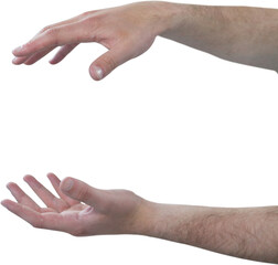 Cropped hands of man gesturing