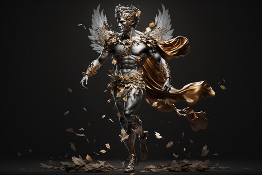 Hermes. Historical Old and Ancient Mythology - Olympic Gods. Greek rulers and lords , heavenly powers, kings. ancient third generation gods, supreme deities who dwelt on mount olympus. Generative AI