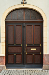 View of city building with beautiful door