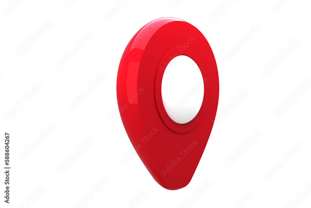 Poster red map marker