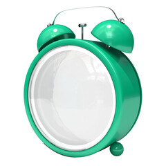 Green empty twin bell alarm clock