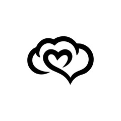 a logo that combines heart and brain