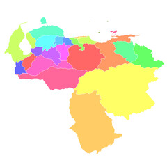 ベネズエラ　地図　カラフル　アイコン