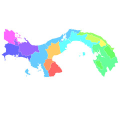 パナマ　地図　カラフル　アイコン