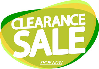 Fototapeta premium Clearance Sale bubble banner, discount tag. PNG illustration