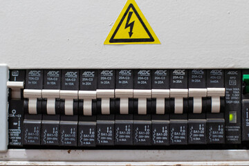A household electricity distribution board isolated