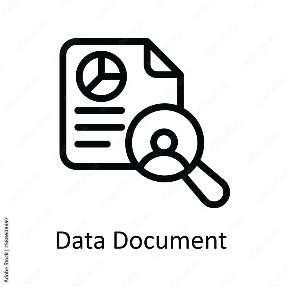 Poster data document vector outline icons. simple stock illustration stock