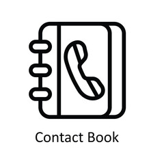 Obraz premium Contact Book Vector outline Icons. Simple stock illustration stock
