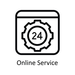 Online Service Vector  outline Icons. Simple stock illustration stock