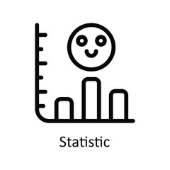 Statistic Vector  outline Icons. Simple stock illustration stock