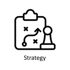 Strategy Vector  outline Icons. Simple stock illustration stock