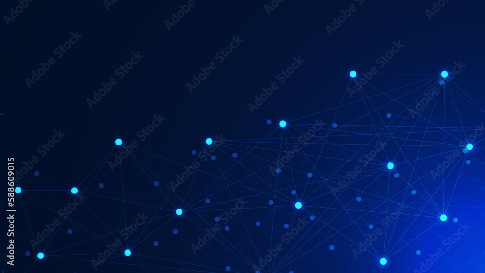 Aufkleber abstract technology futuristic background. dots and lines connection molecular concept design.