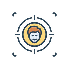 Obraz premium Color illustration icon for targeted 
