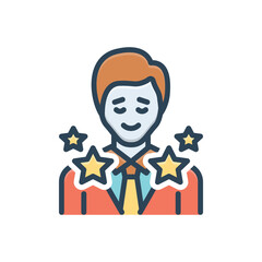 Color illustration icon for experience 