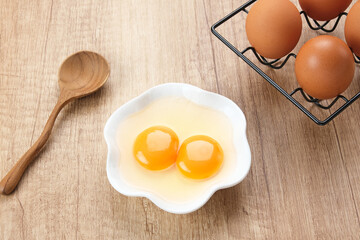 Egg Cut Open, organic chicken egg yolk, food ingredient
