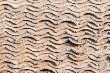 Texture and Background of Korean Traditional roof tile Wall