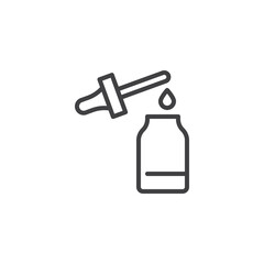 Essential oil dropper line icon