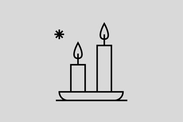 Obraz premium Simple candle vector icon illustration in a flat style for website, mobile app, banner, ui ux, web design, business, marketing, landing, infographics, mockup,development 